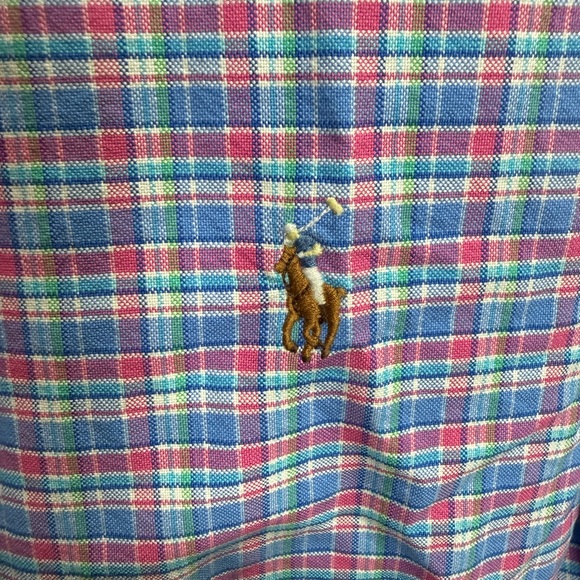 Ralph Lauren Men’s Plaid Button Down Shirt XL 100% Cotton Long Sleeve - Picture 4 of 6